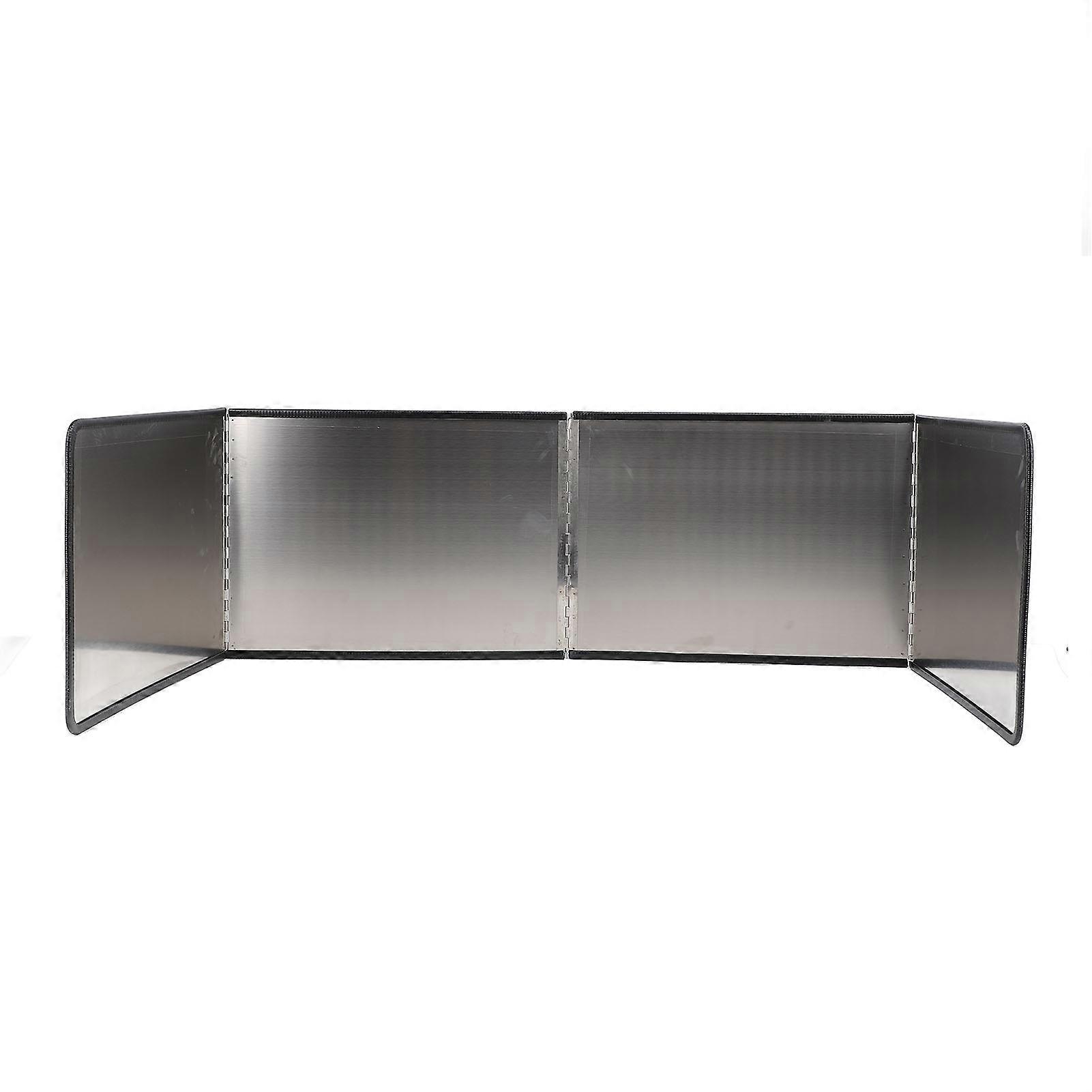 4 Sided Oil Splatter Guard Stainless Steel Heat Insulation Splashing Proof Screen for Kitchen Cooking Frying 30x80x40cm / 11.8x31.5x15.7in
