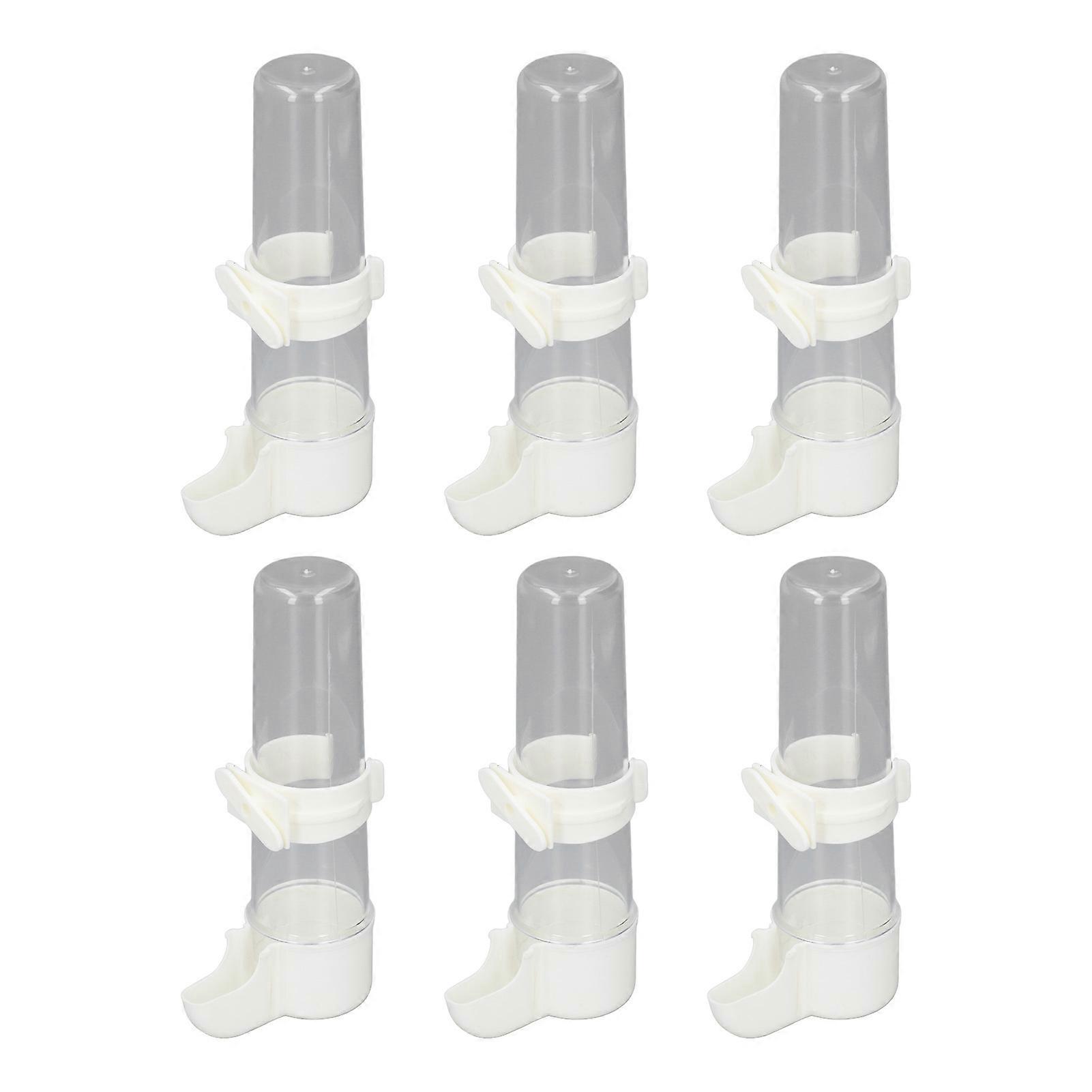 6pcs Automatic Spill-Proof Bird Water Feeder 150ml Plastic