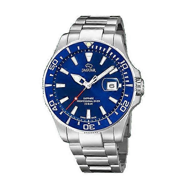 Jaguar Men's Swiss Quartz Professional Diver Watch - Model J860/c, Stainless Steel Case, Blue Dial, Sapphire Crystal