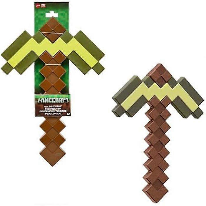 Combat Accessories - MATTEL - Golden Pickaxe - Pixelated Design - For children aged 6 and up