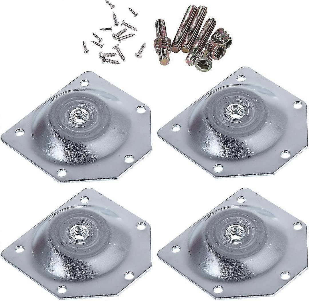 家具の脚用4pcs角度付き取り付けプレートソファテーブル脚固定プレート、5/16インチ吊り下げネジ付き新しいSZRH AG