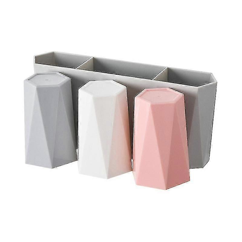 3pcs Toothbrush Toothpaste Holder