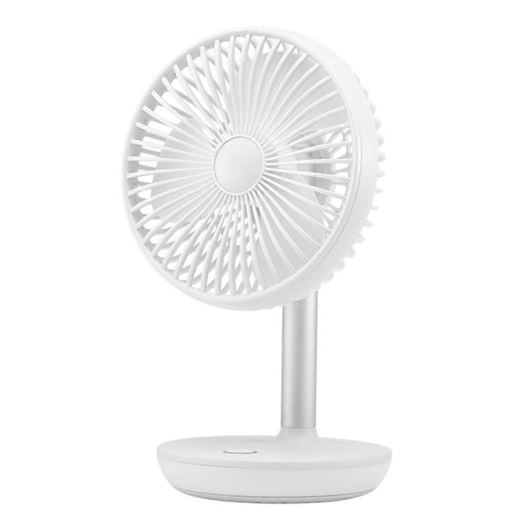 4000mAh USB Battery Multi Purpose Mini Table Fan, Rechargeable Battery Powered Mini Desk Fan with Small Night Light White