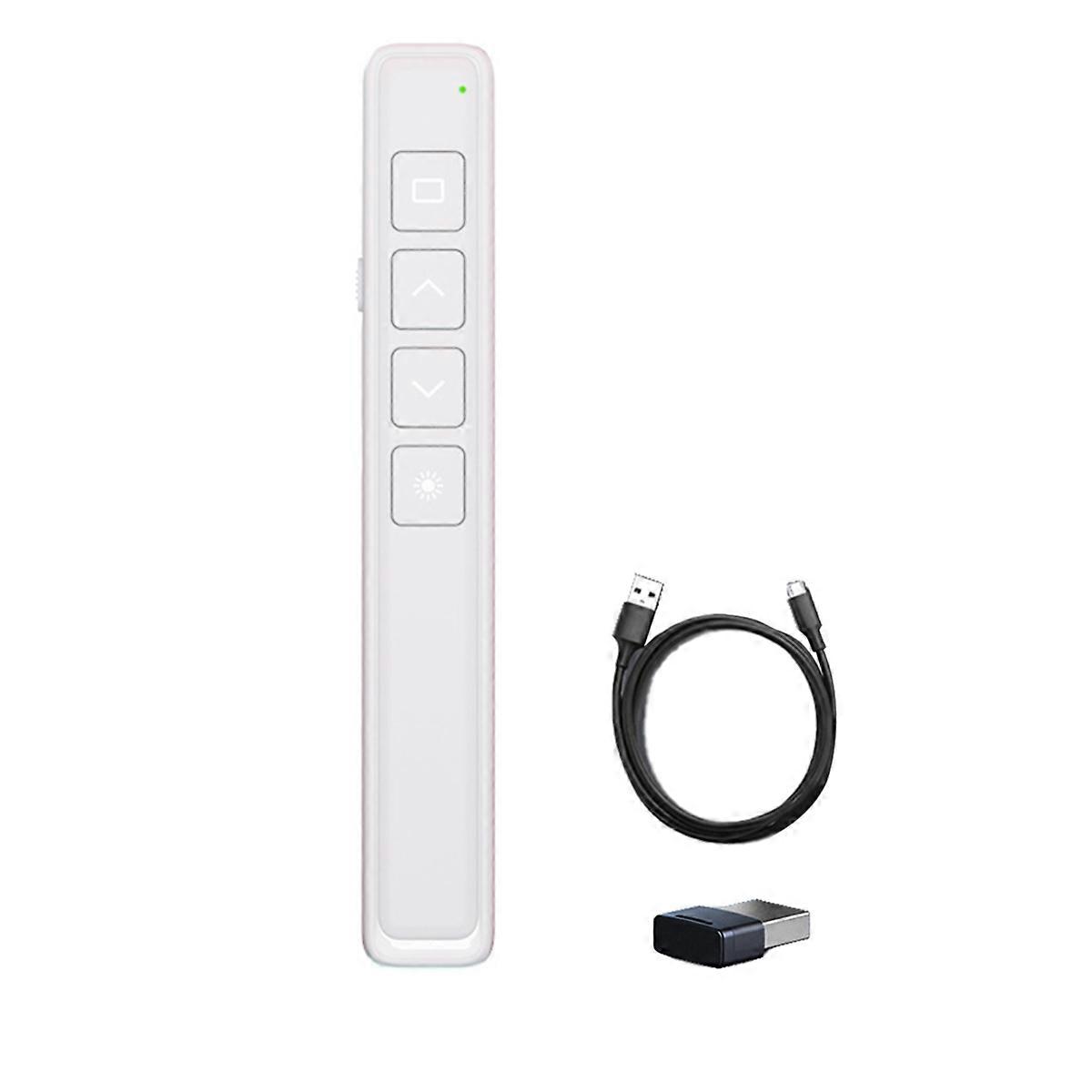 Wireless Remote Control Flip Pen for Office Teaching Projector, White