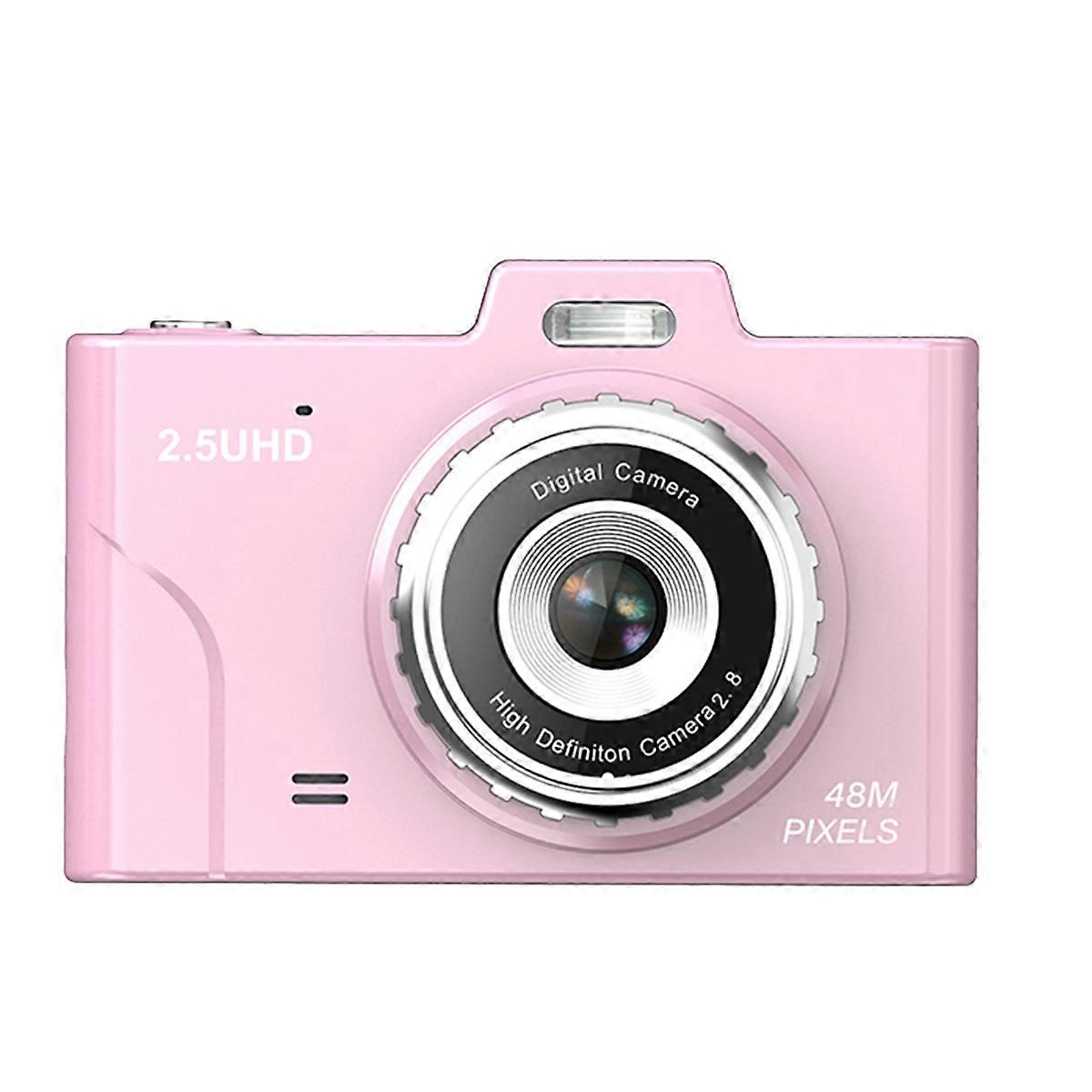 1080P Kids Camera 8X Optical Zoom Mini CCD Camera for Kids - Pink