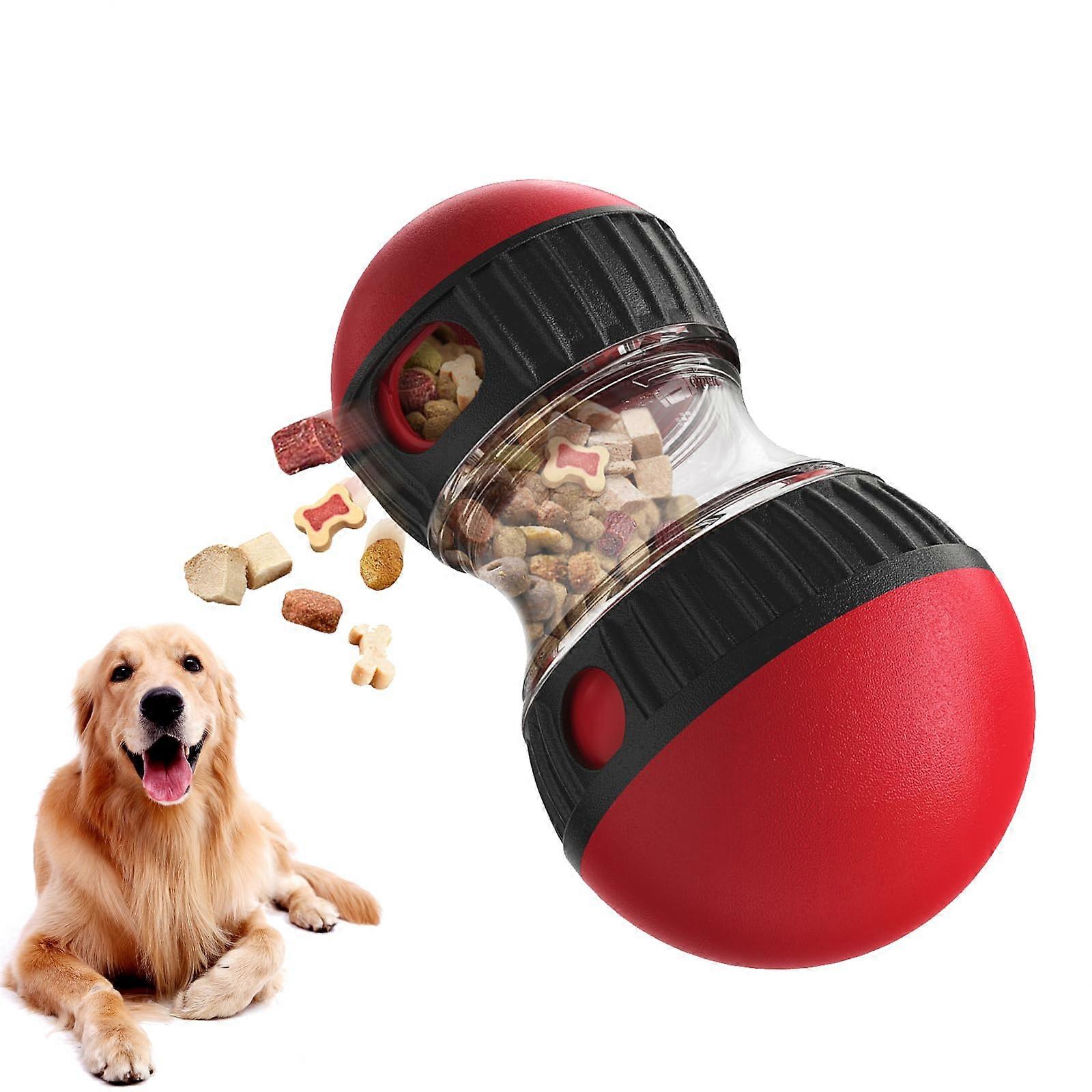 Dog Puzzle Toys Adjustable Slow Feeder Rolling Treat Dispensing for Brain Stimulation and Boredom Relief