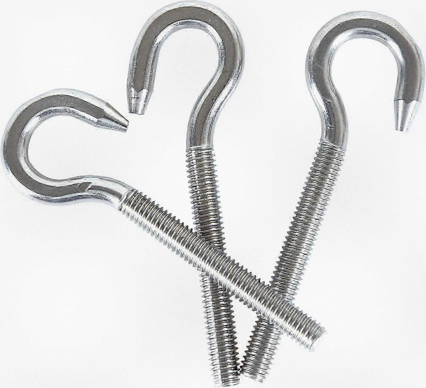 Stainless Steel M5 Round Head Hook Screw Ring - 10 Pack for DIY & Hardware