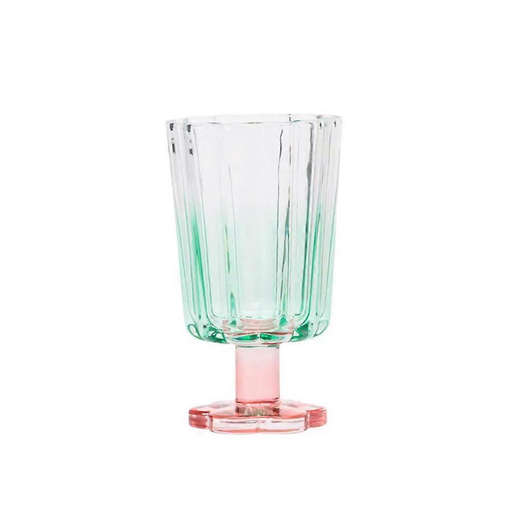1 Cup Glass Mug Exquisite Creative Tall Gradient Color Practical for Juice Cold Drink 225ml/7.9oz