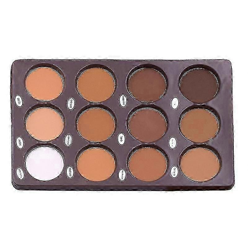 12 Farben Matte Trimming Make-up Palette Gesichtsgrundierung Weiß Braun Weiblich