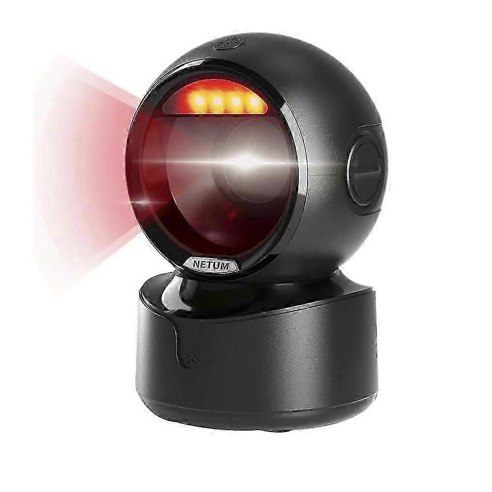 A5 Desktop 2D QR Barcode Scanner, Freisprecheinrichtung omnidirektionaler USB Big Barcode Reader 1D QR Screen Barcodes Scannen