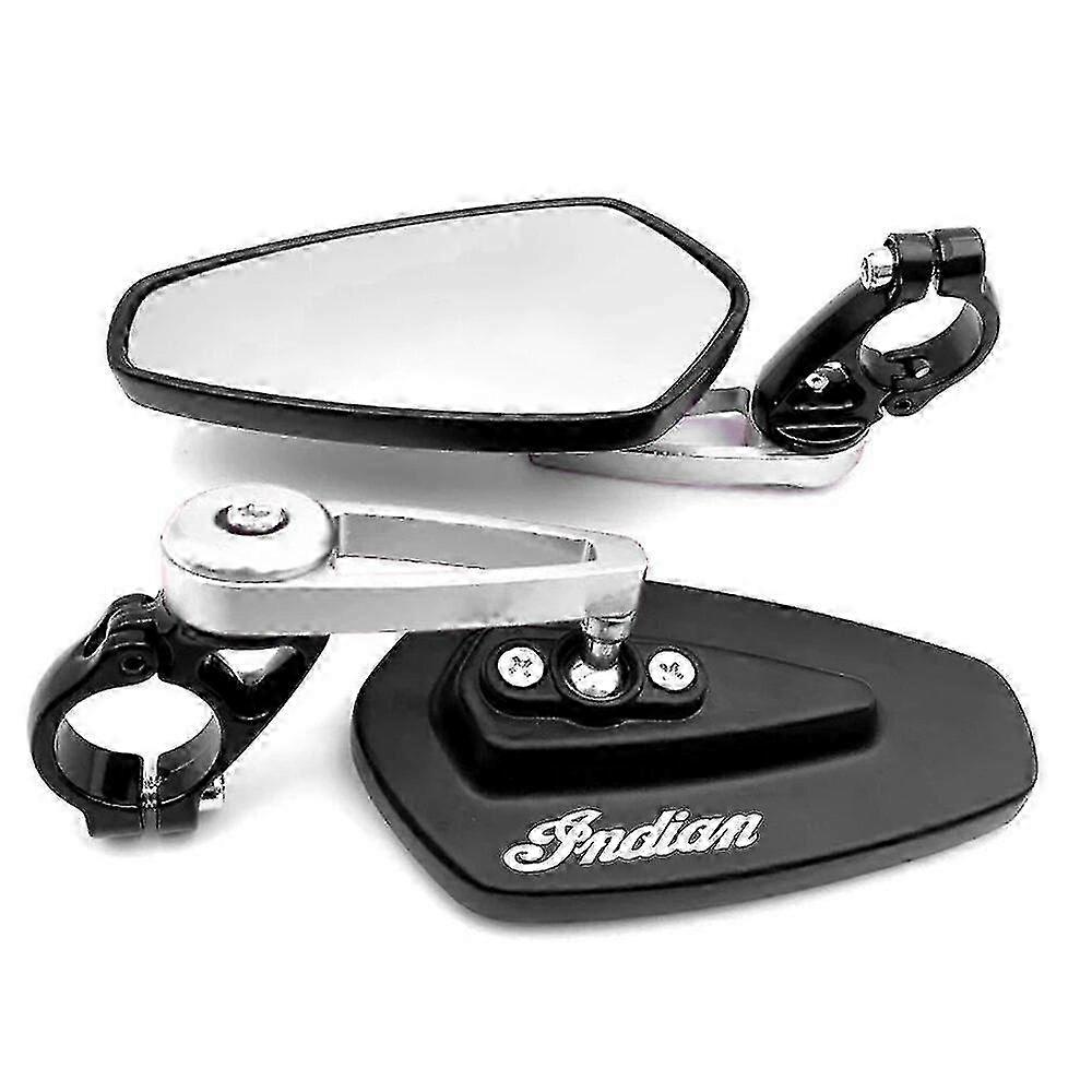 Motorcycle Handlebar Reflective Rearview Side Mirror Compatible with Indian Ftr1200 S Carbon / Rally