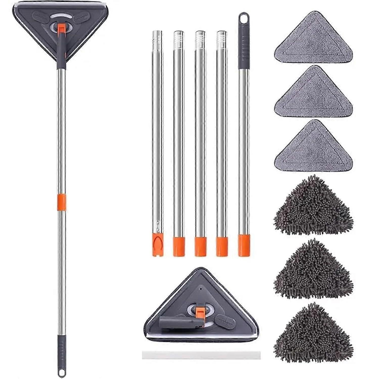 85-Inch Wall Mop with Long Handle for Cleaning Walls, Ceilings, and Baseboards - Window Cleaner Tool