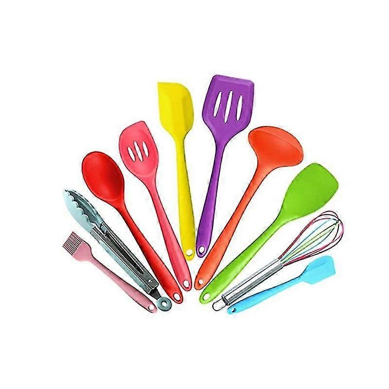 10 Pieces Color Silicone Non Stick Utensil Kitchenware Set Cooking Utensils