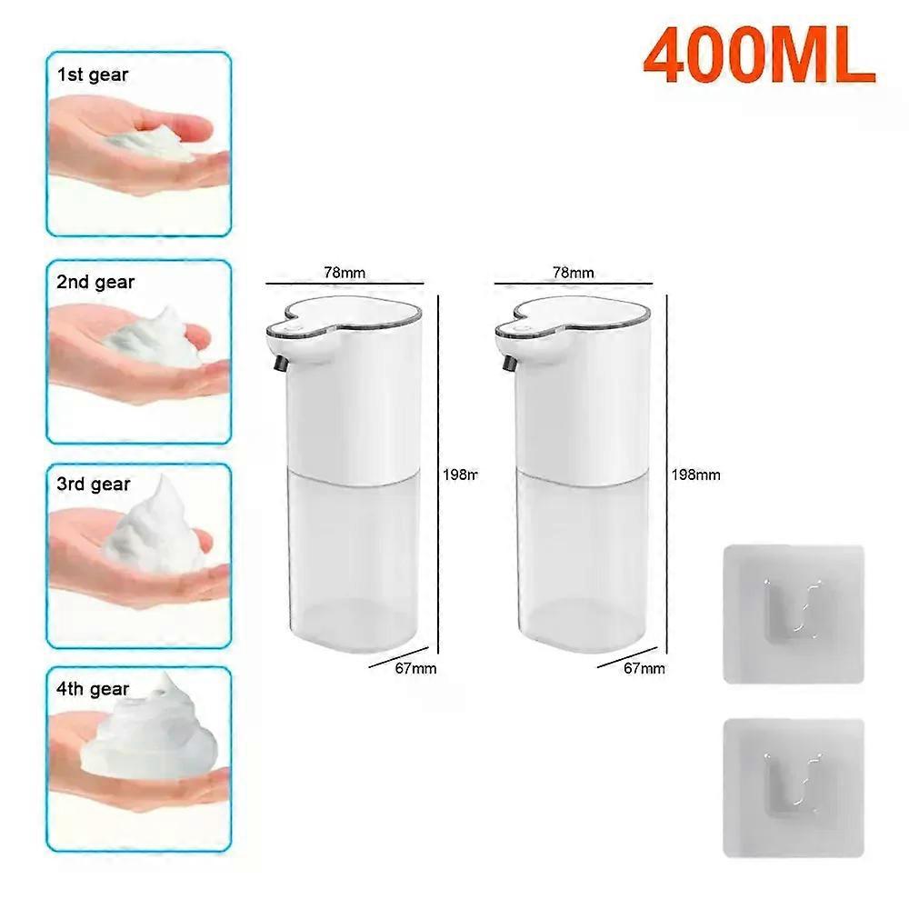Automatic Foaming Soap Dispenser 400ML Wall Mount USB 4 Mode Adjust Touchless Hand Sensor Bubble Machine for Bathroom Kitchen