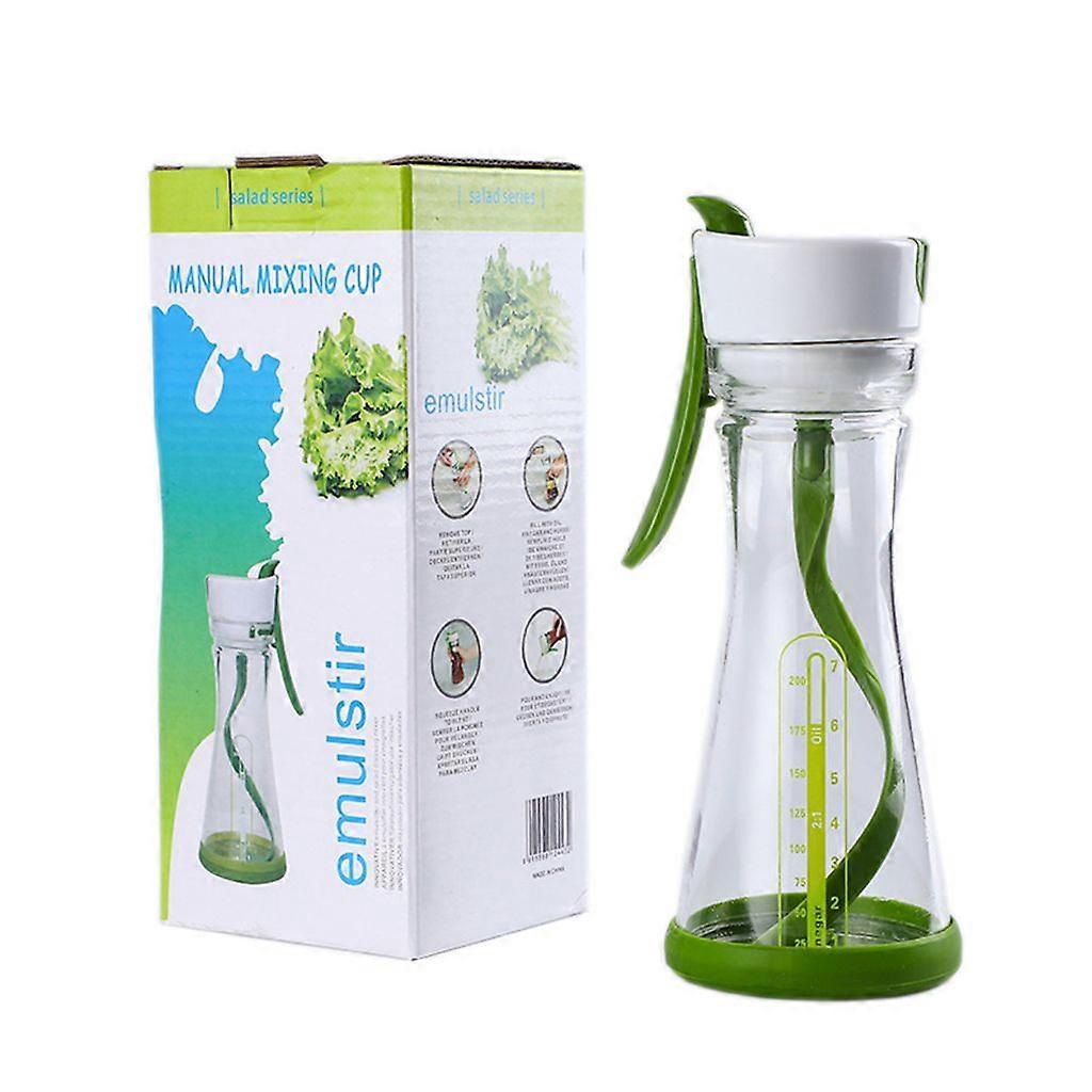 Manual Mixing Cup Salad Dressing Stirring Blending Mixer Bottle Seasoning Sauce Dipping Juice Container Shaker Blender