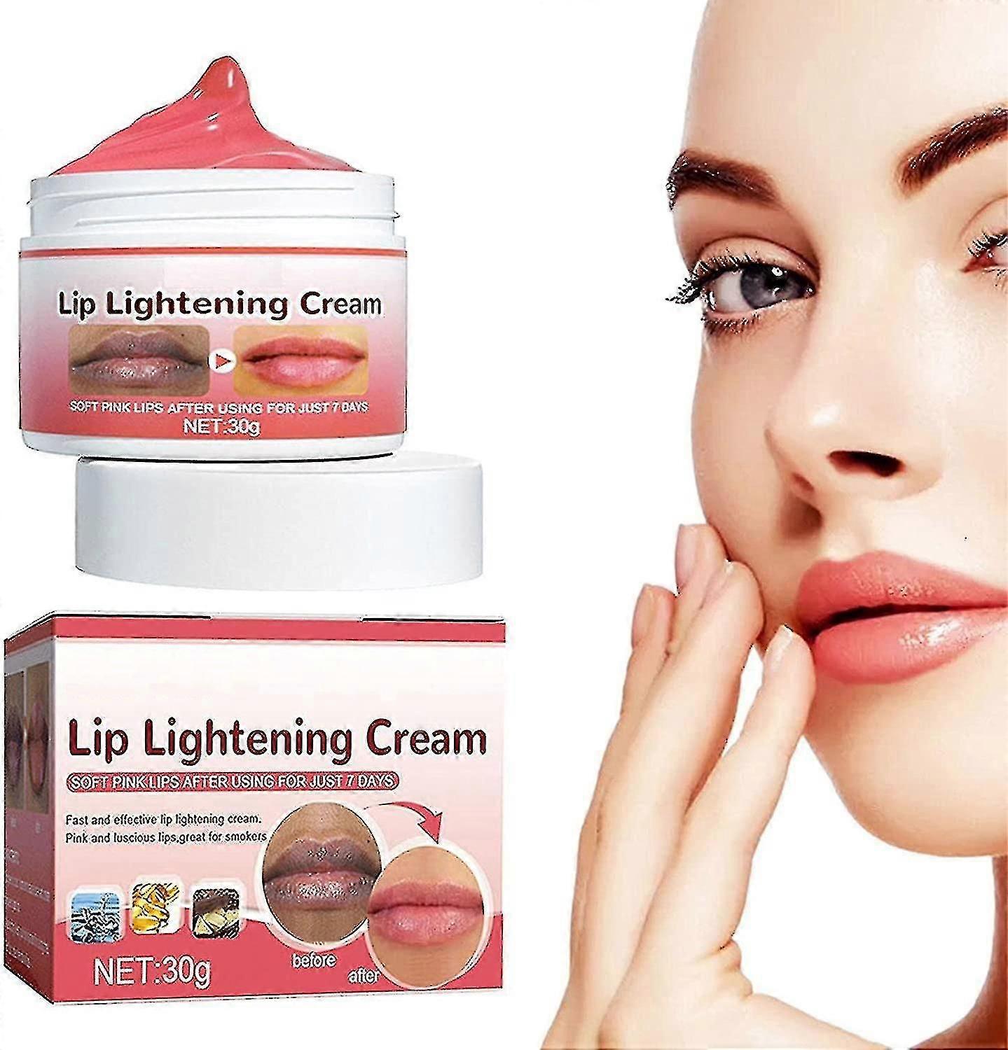 Lightening For Dark Lips Cream, Healthy Organic Lightening Lip Balm For Soft Pink Lips, Lightening Balm For Dark Lips