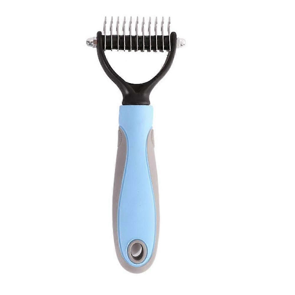 Pet Comb Blue Double Sided Slicker Brush Open Knot Dog Comb Size S 1 Pc Cleaning Supplies