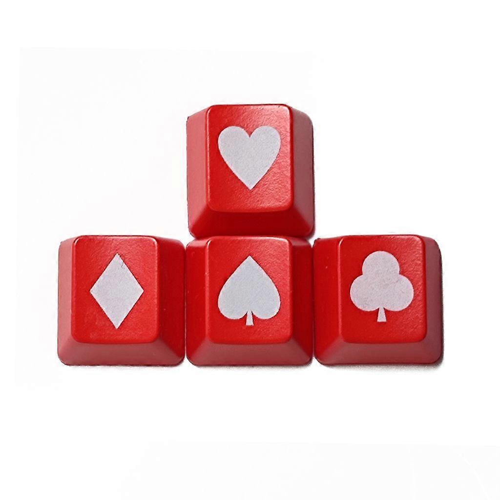 4PCS DIY ABS Backlit Mechanical Keyboards Keycap OEM R4 Height Personality Red