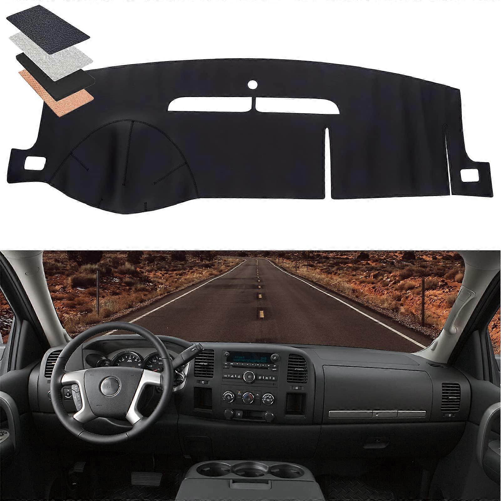 Dashboard Dash Cover  Dash Mat Compatible with Tahoe Suburban Yukon Sierra 20072014, Compatible with Avalanche Silverado 1500 LTZ 20072013
