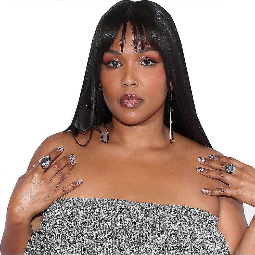 Lizzo (graues Kleid) Halbkörper-Buddy-Ausschnitt