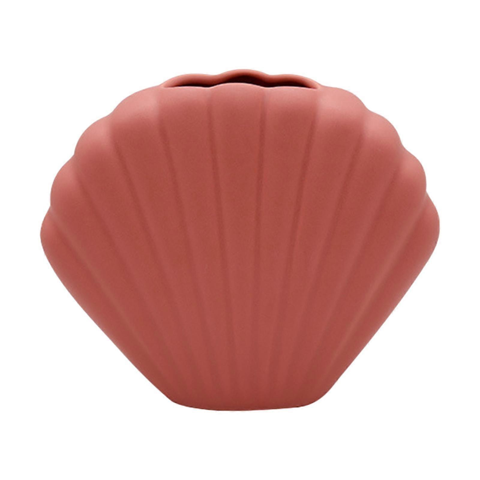Ceramic Shell Vase Table Vase Props Flower Vases for Mantel Home Wedding