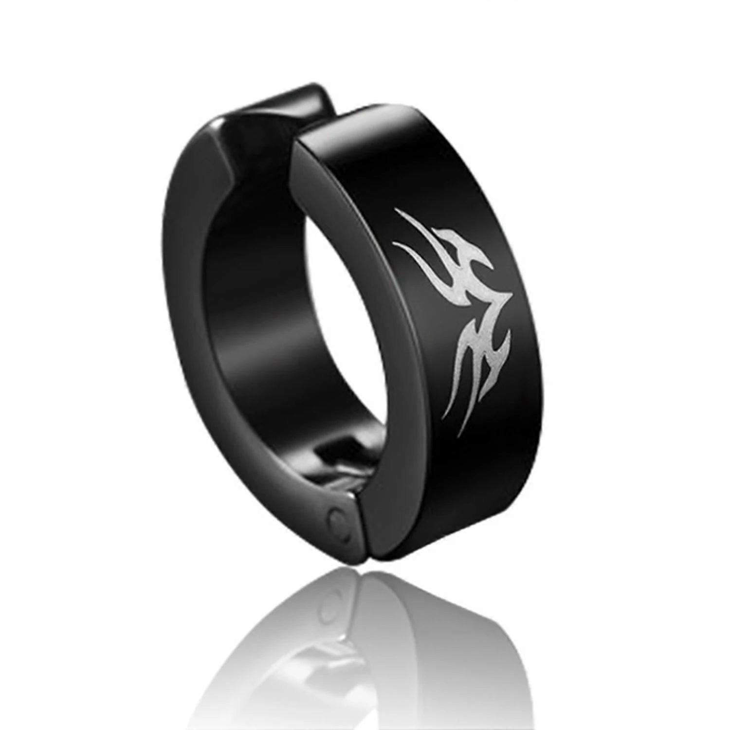 Punk Non Piercing Clip Unisex Titanium Steel Magnetic Type Stud Earrings