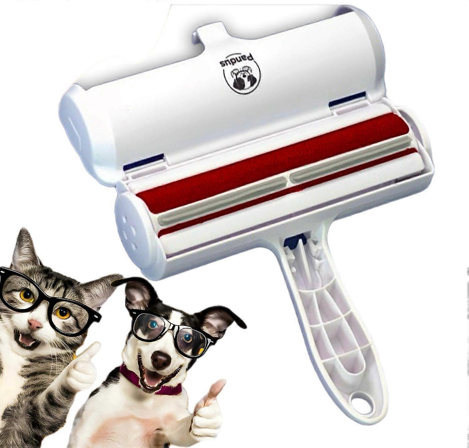Pet Hair Remover Reusable Lint Roller for Dog and Cat Hair, Red, Ideal for Couch, Carpet, Clothing, Easy Clean