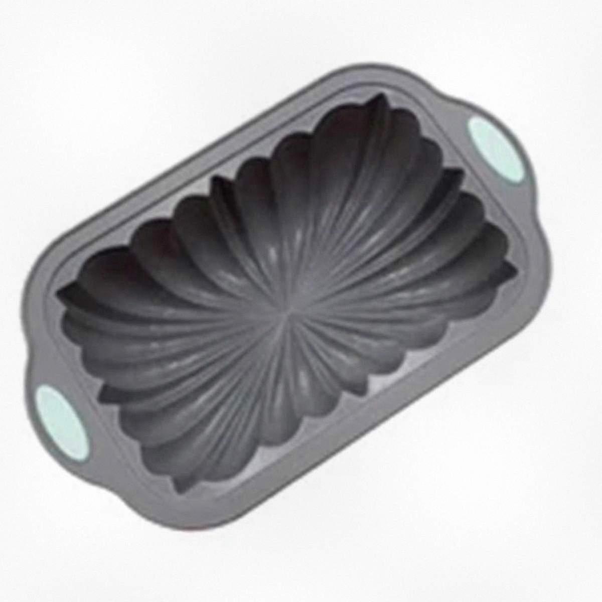 Nordic style fluted silicone bread pan with sturdy metal frame for secure baking