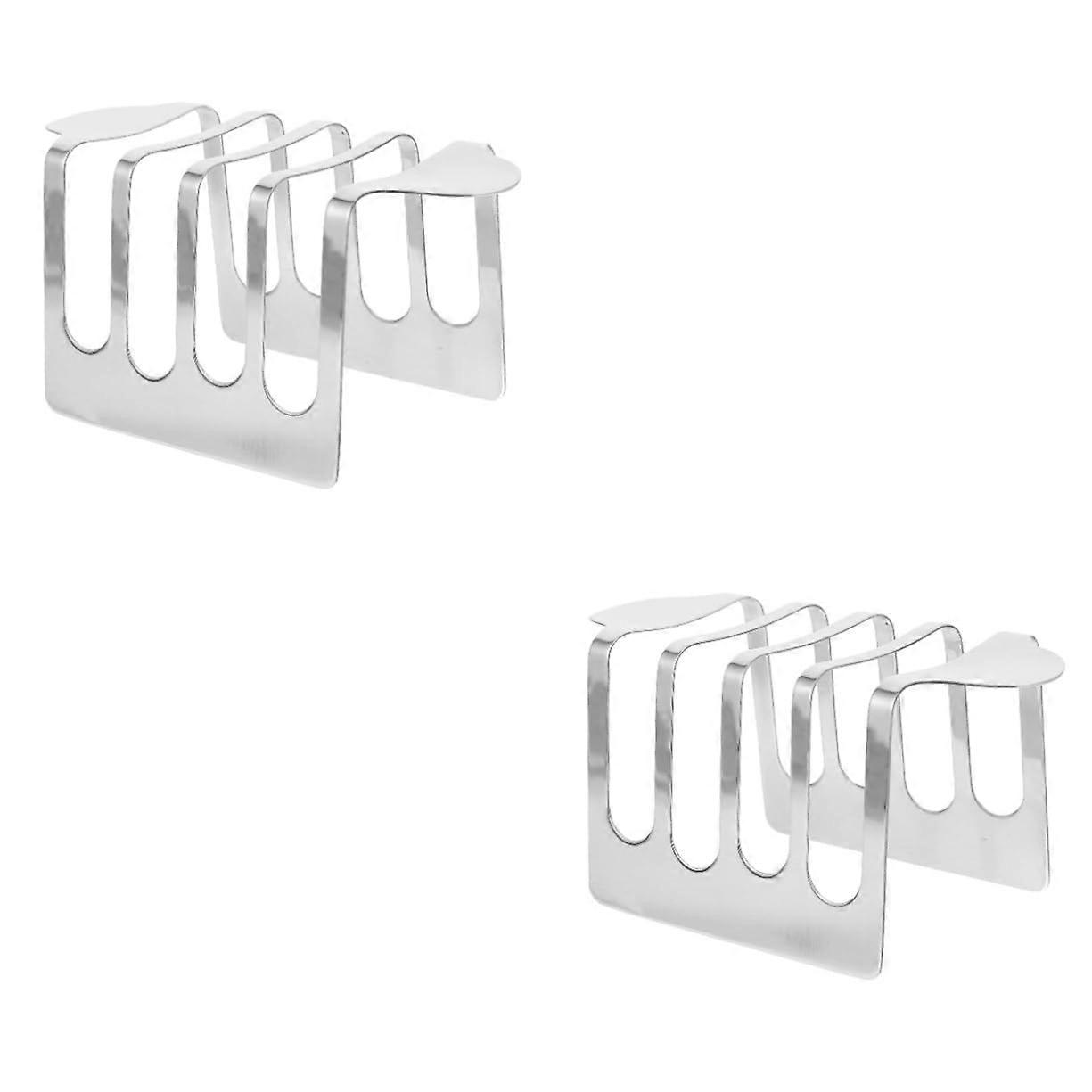 2 Pcs Stainless Steel Bread Rack Set with Resealable Proofing Lids for Baking Tray and Toast Storage – Silver