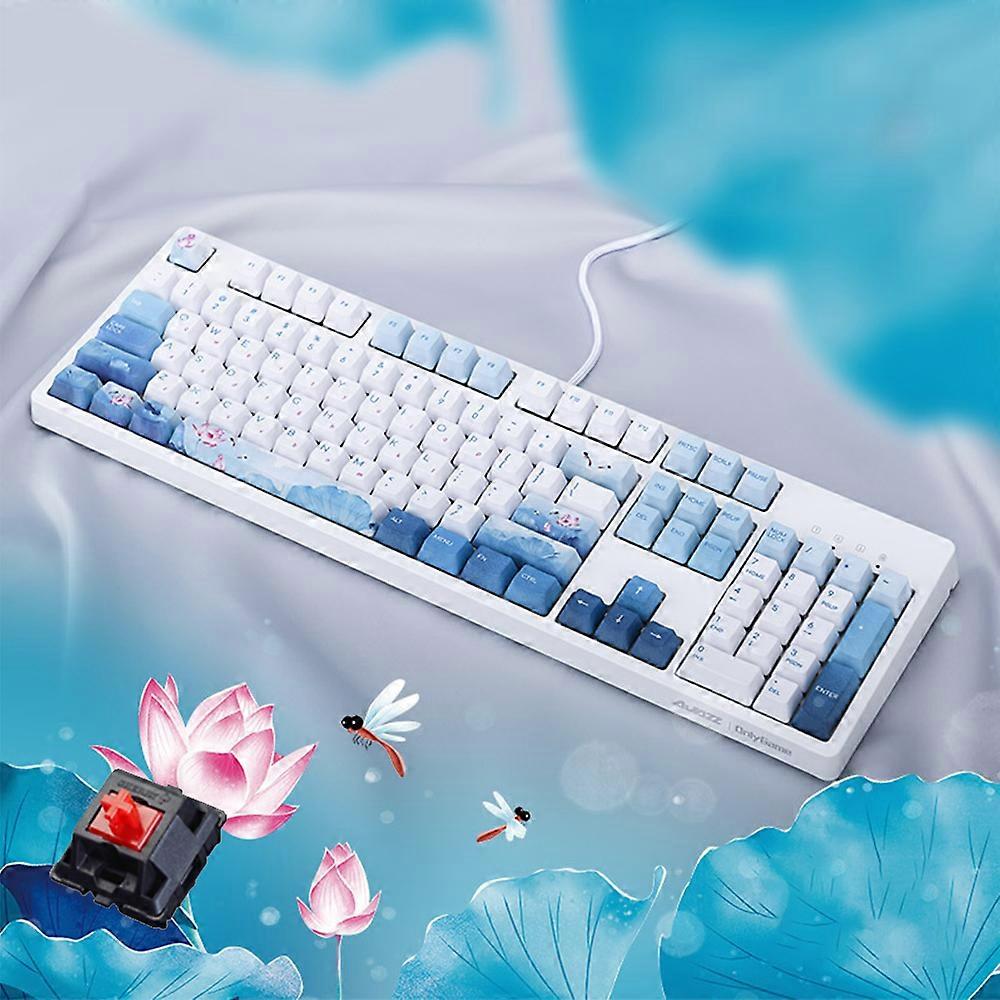 Wired Keyboard|Ak535-104 Key Ink Wired Mechanical Keyboard Matte Version-Red Axis