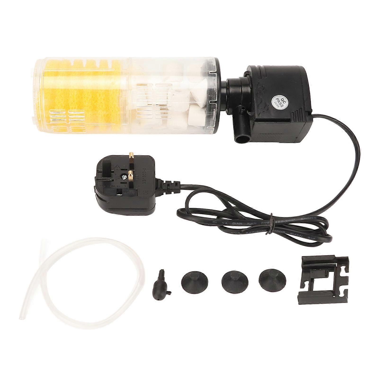 Aquarium Filters Water Circulation Oxygenation 3 in 1 Waterproof Internal Fish Tank Filter with Suction Cups