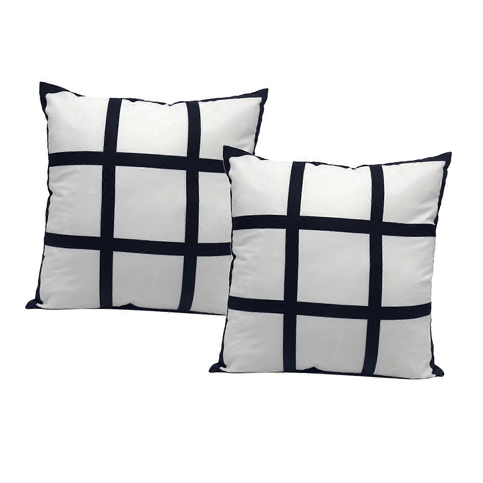 2pcs Square 40cm Panel Pillow Case Throw Cushion Cases