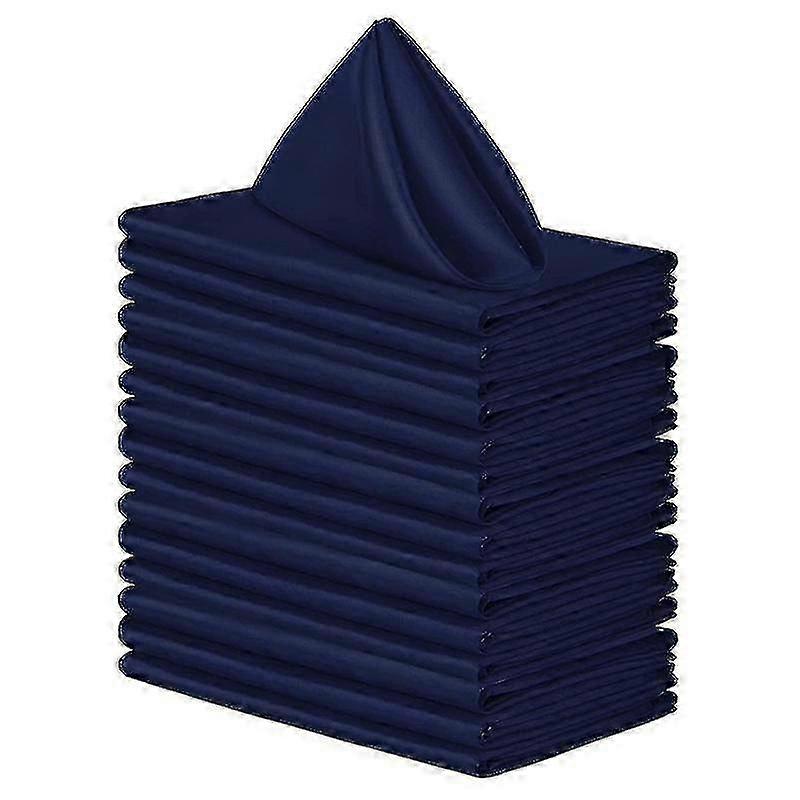 20pcs 17inch Square Dinner Cloth Napkins, High-density Imitate Silk Cloth Napkin,soft Smooth Fabric Satin Napkin - Yya
