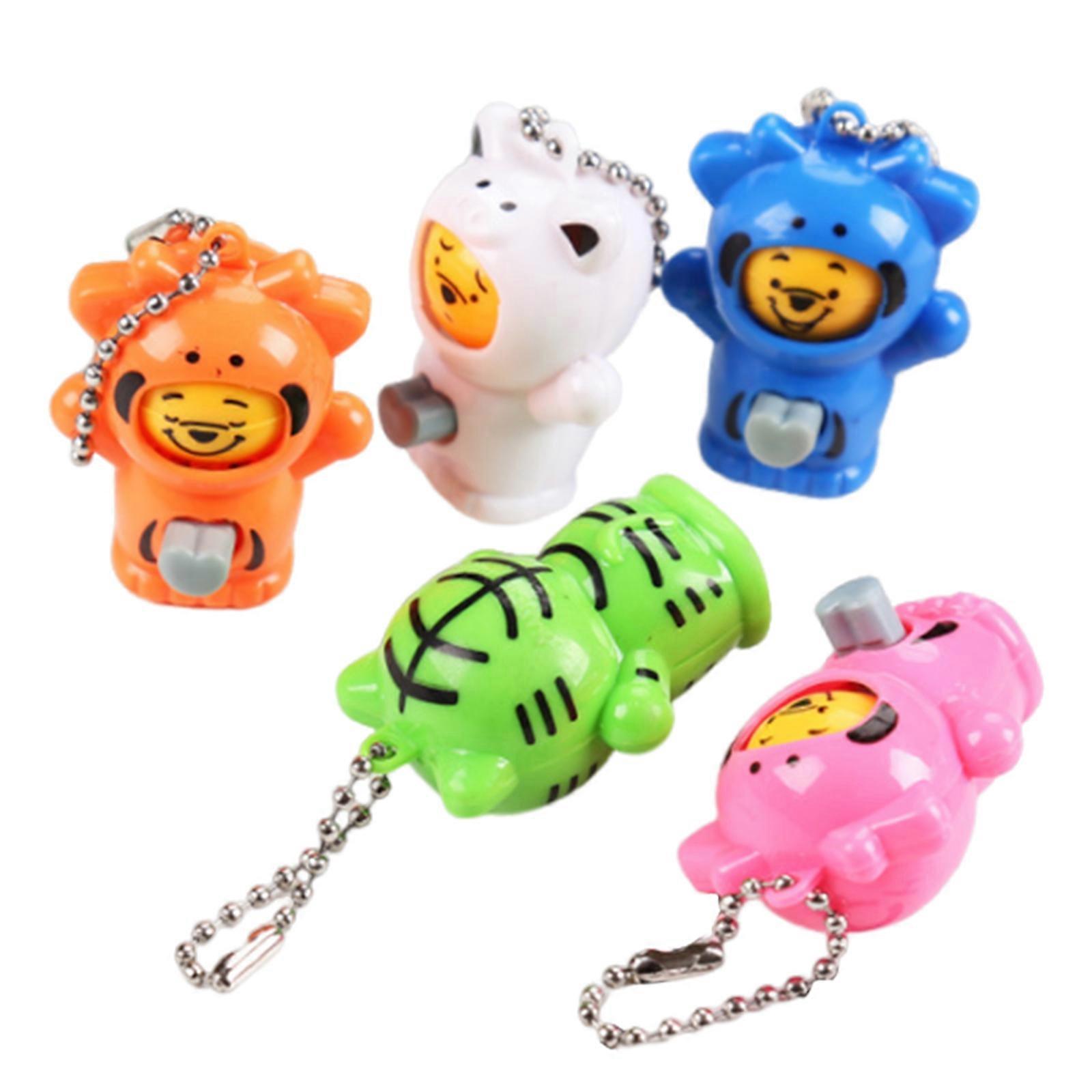 5Pcs Small Dolls Face and Stylish Keychain Set Unique Designs Versatile Use Portable for Everyday Use and Decoration Multicolor