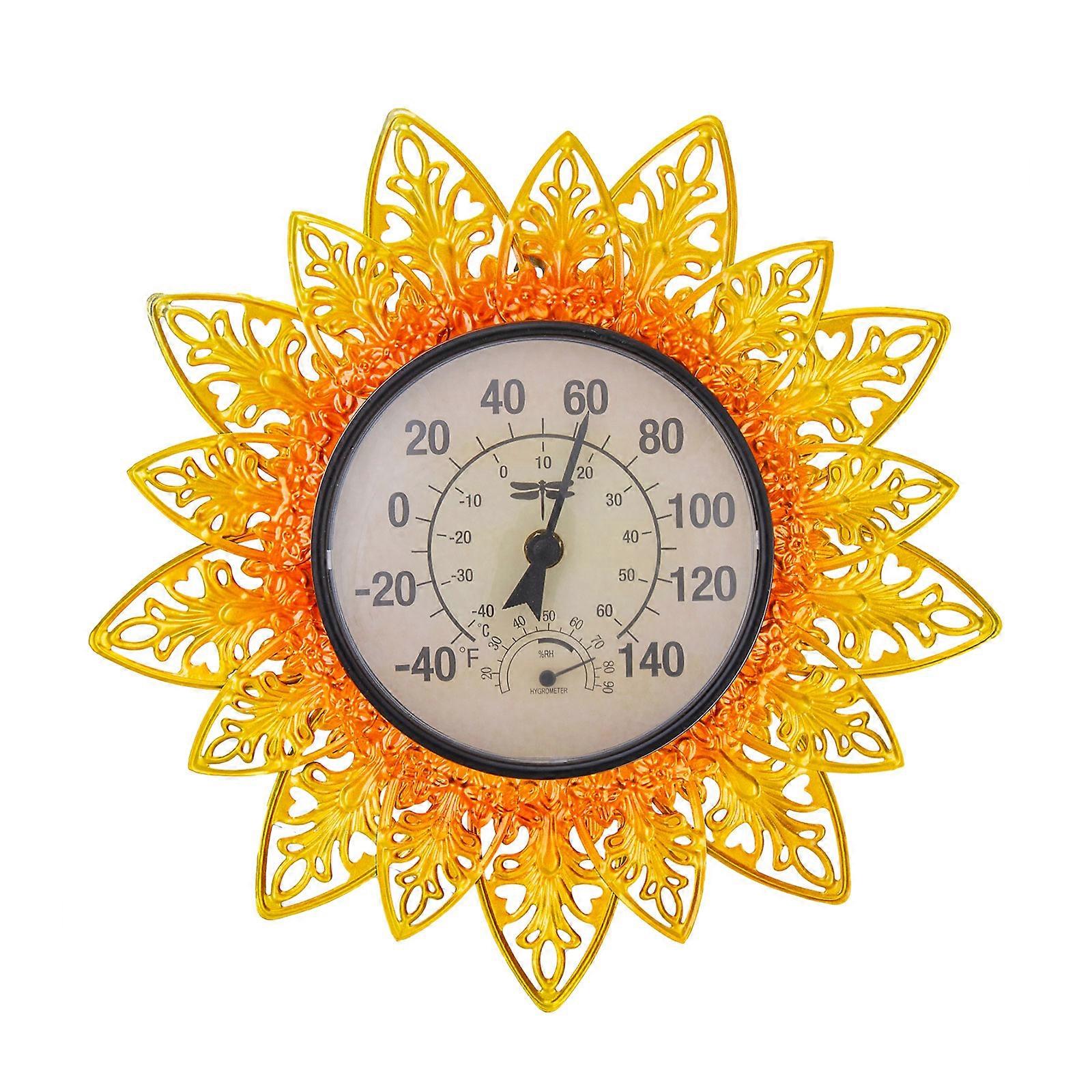 Sun Shape Thermometer Waterproof Window Indoor Outdoor Wall Garden Measurement Temperature Meter Decoration Eye Catching