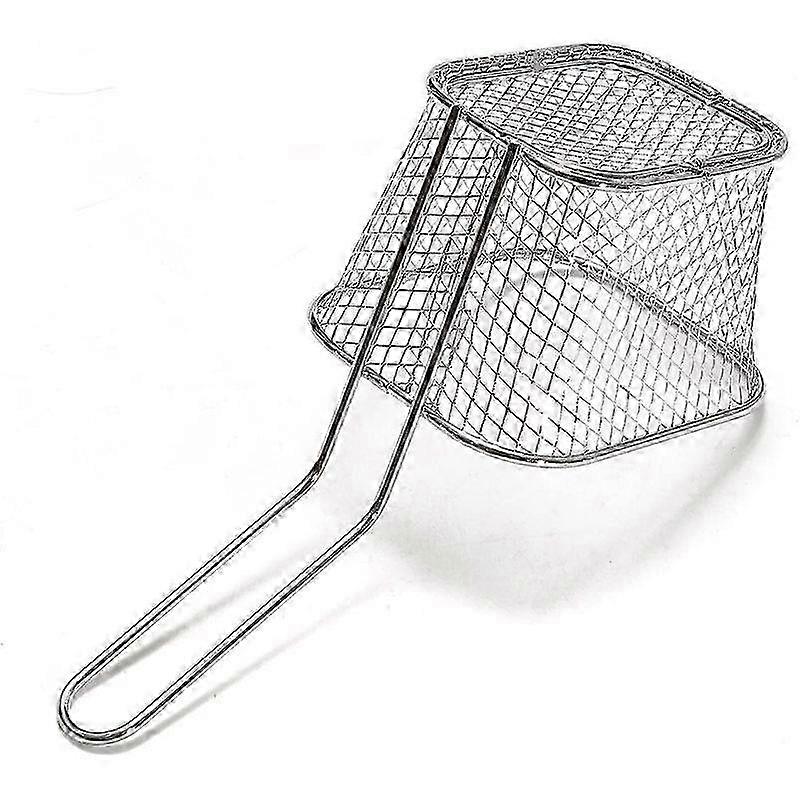 フライドポテトシュリンプオニオンリング用4個ミニフライバスケット - シルバー