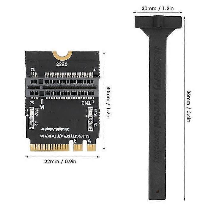 M.2 Key AE Type 2280 NVME SSD Adapter Card for Vertical Installation Network Converter