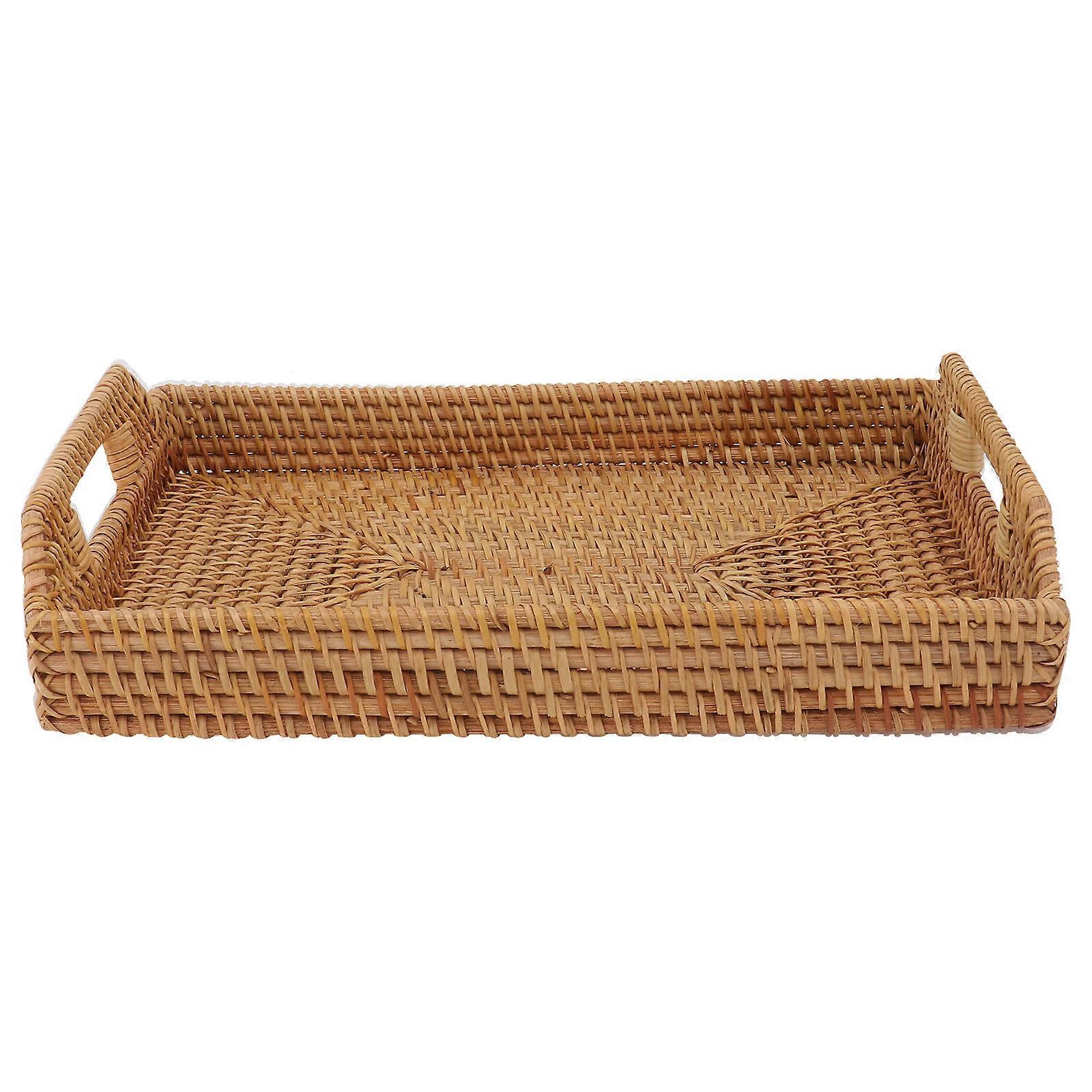 Khaki Food Service Tray with Dualhandle Design for Home Use Made of Synthetic Material 1pc