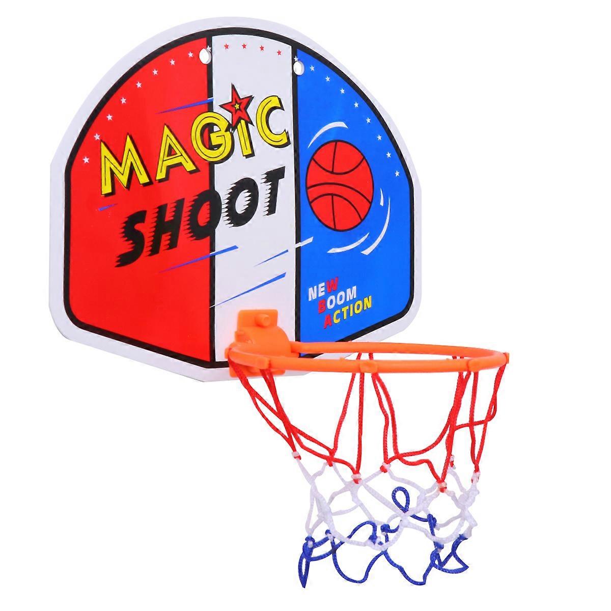 Kids Cartoon Hanging Wall Mounted Mini Basketball Set with Net Backboard Ball Pump Portable Educational Toy for Indoor Game Children (353-1)
