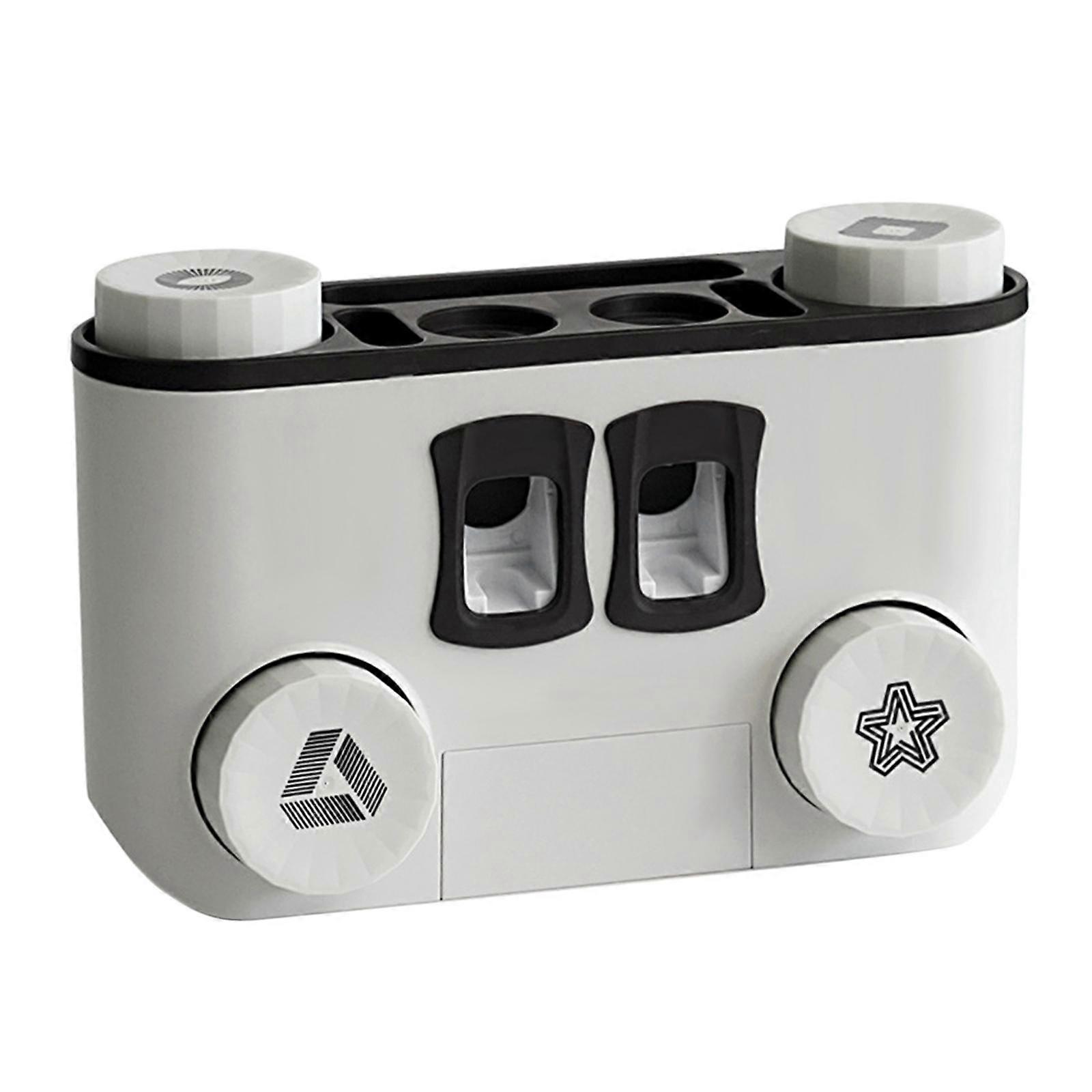 Toothbrush Mounted, Automatic Toothpaste Dispenser, 2 Toothpaste Squeezer, 5