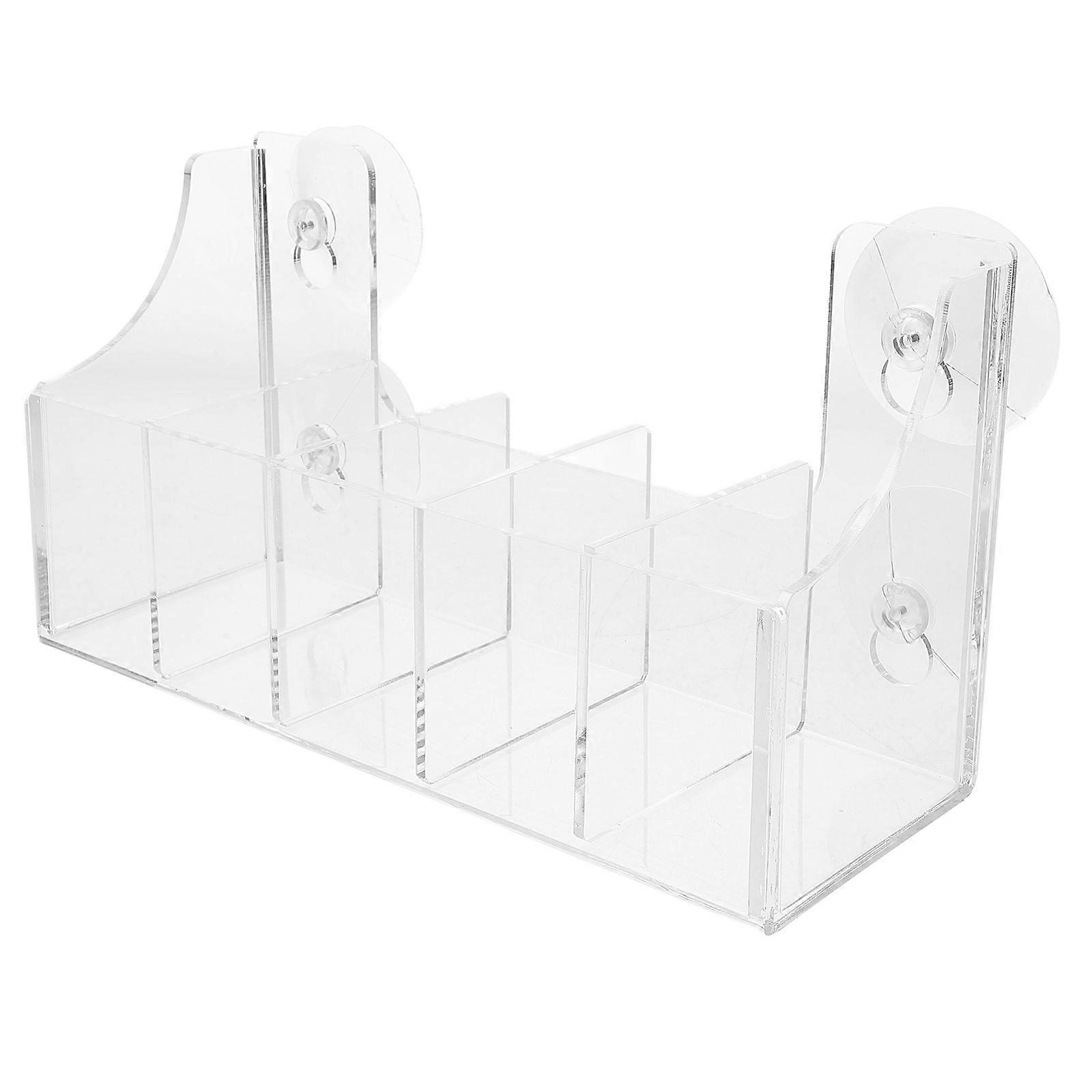 Fridge Door Organizer with Acrylic Suction Rack for Quick Access Items