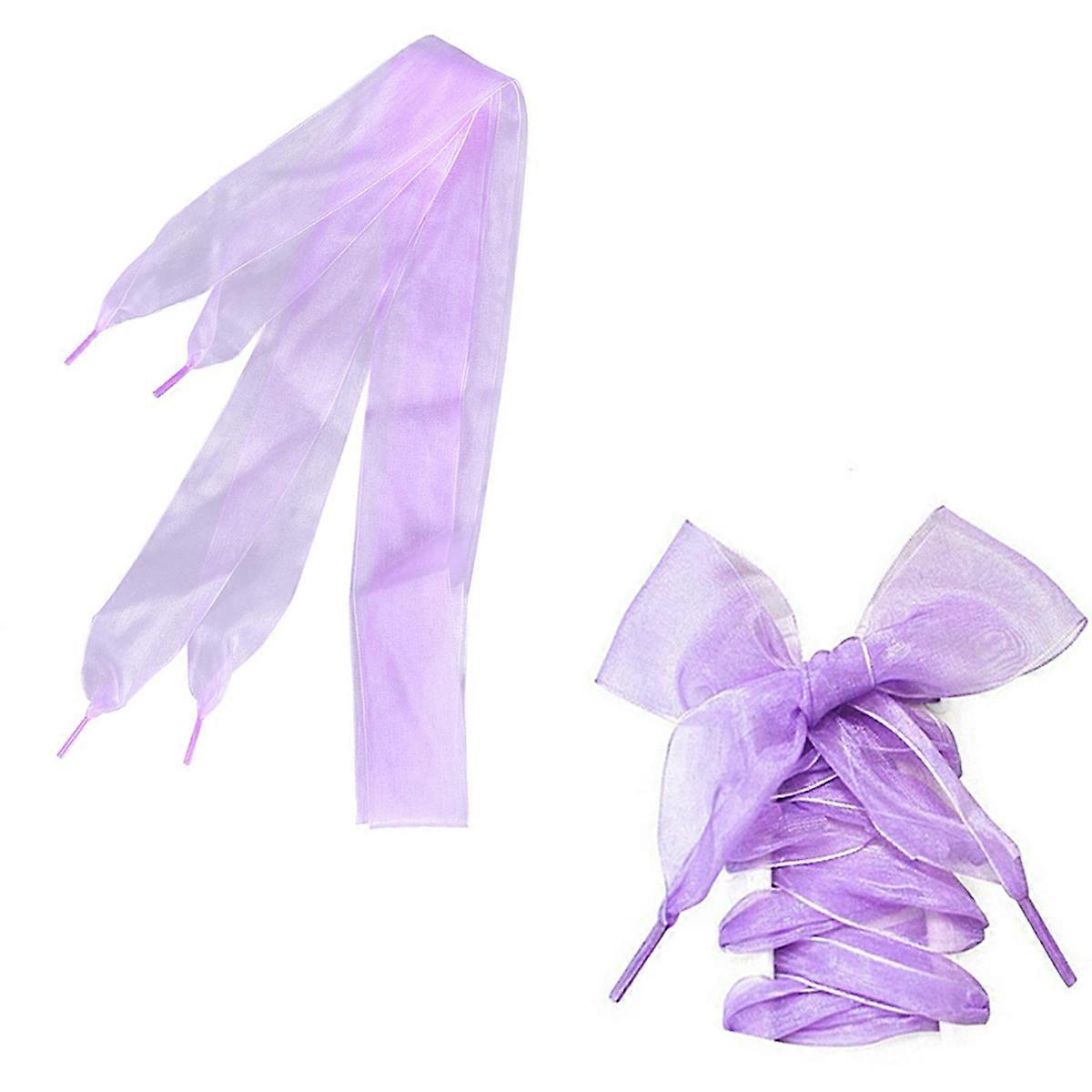 Transparent Widening Shoe Laces for Sneakers & Boots – Light Purple – Perfect for Party, Dancing, DIY Projects & Personal Style Expression