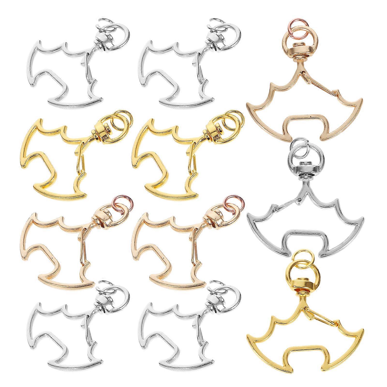 30pcs Keychain Hooks with Snap Closure Durable Clips for DIY Jewelry, Crafts, Purse, Backpack & Dog Collar Accessories Mixed Gold and Silver