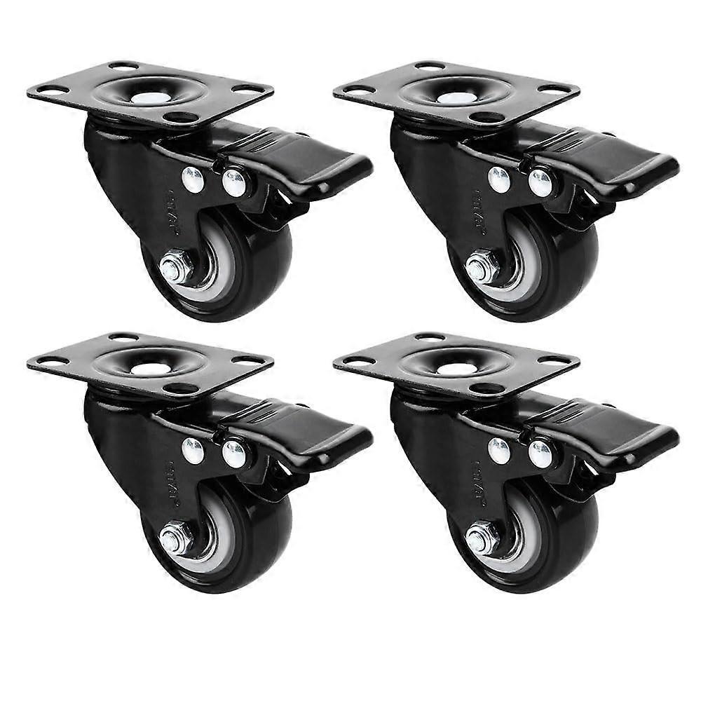 roulettes, 4 pièces, 50 mm, fausses roulettes de meubles, chariot avec frein, 200 kg