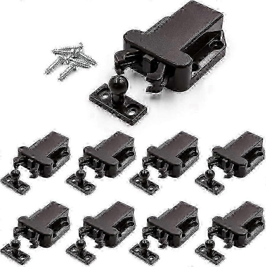8 Pack Push Latch Touch Latch Safe Rebound Self-Locking Drawer Catch Lock
