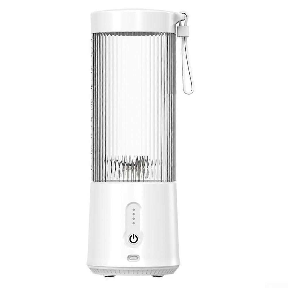 Small Automatic Juicer Household Multifunctional Juicer Rechargeable with One Top Handle (White) White