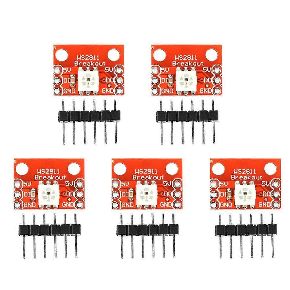 WS2812 RGB LED Module 5 Pack Breakout Board With WS2812S Chip For 5050 RGB LEDs