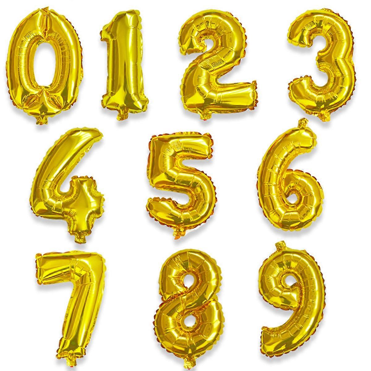 Foil Number Balloon Gold 32 Inch Thickened Helium Balloons For Birthday Party Decoration 1Pack