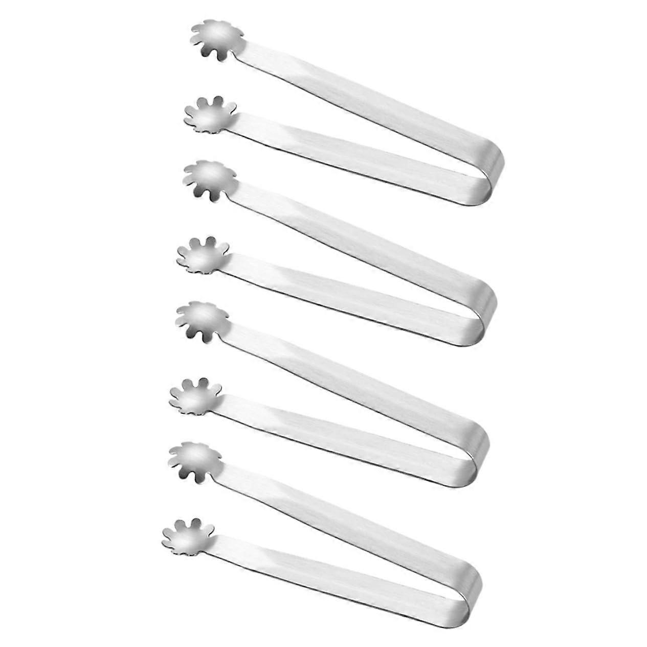 4 pieces sugar tongs and ice clamps mini serving tongs for sugar cubes ice cubes desserts and drinks silver