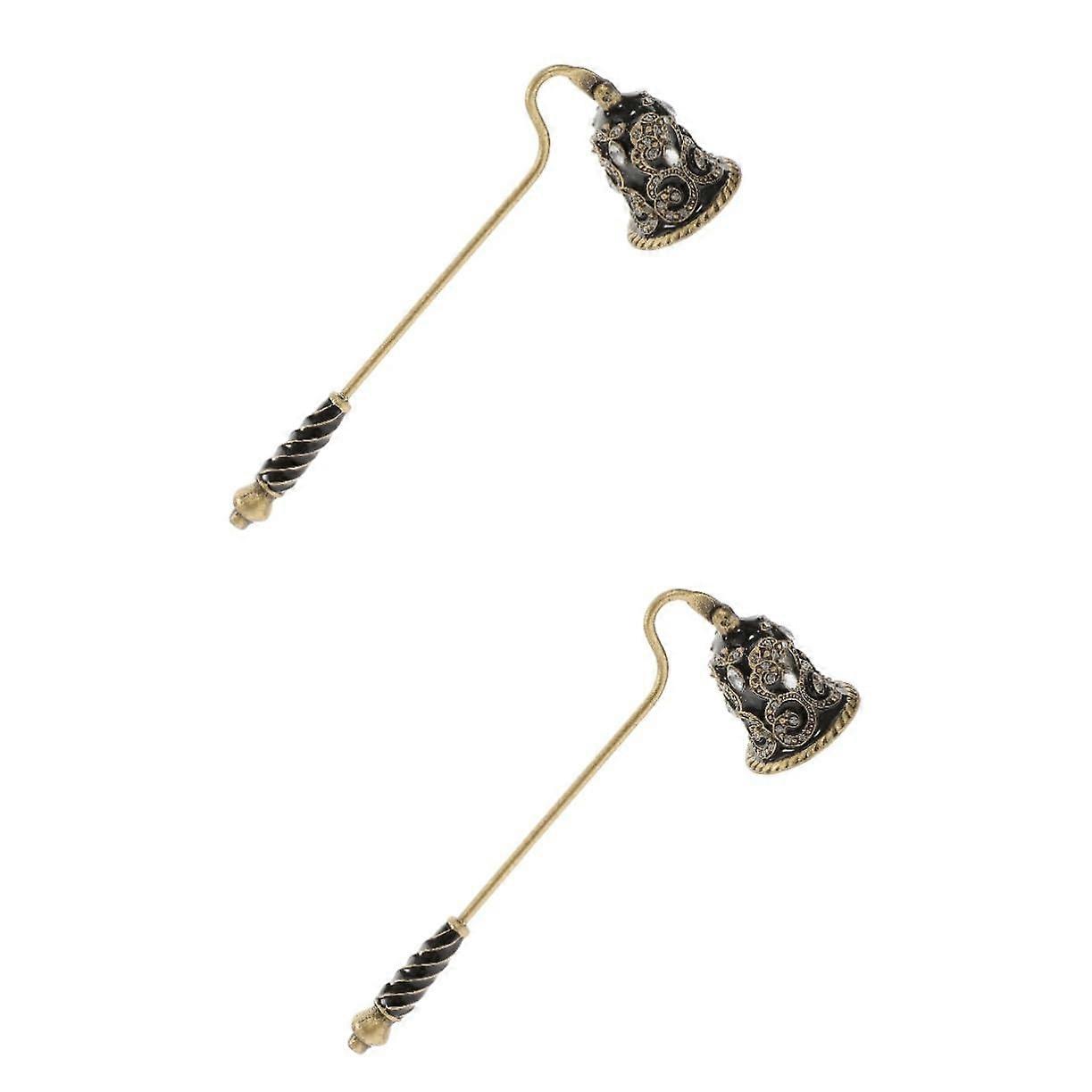 Candle Snuffer Pack of 2 with Refillable Wicks for Scented and Emergency Lamps, Metal Candle Holder and Torch